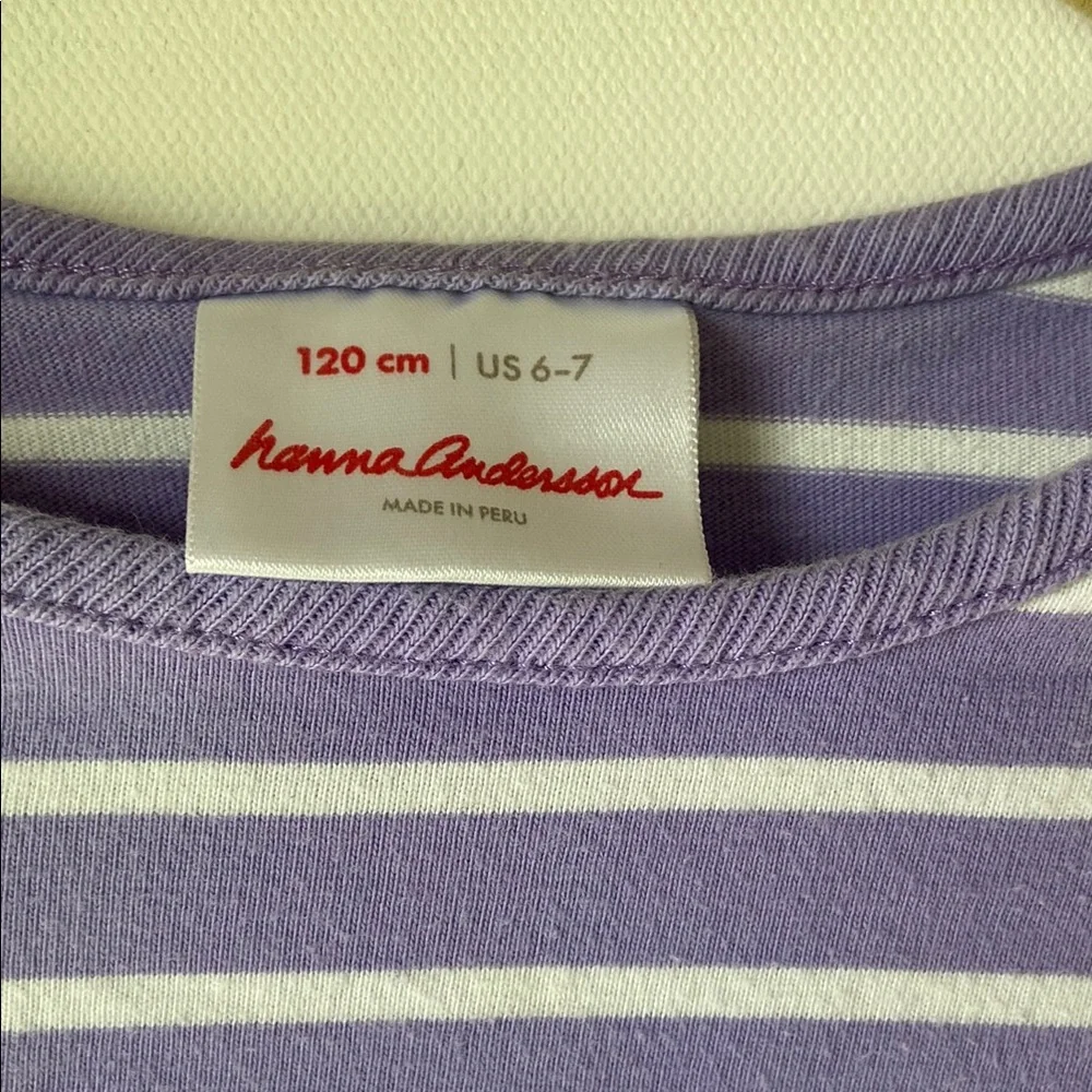 Hanna Andersson Purple Stripe & Unicorn Twirl Dress